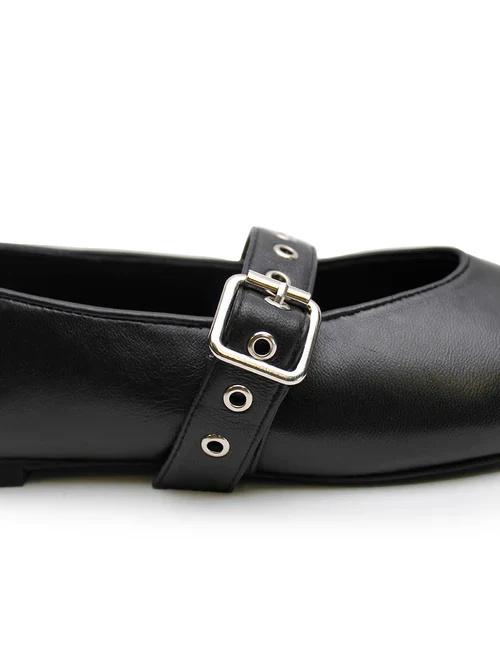 LA TRIBE - EILWEN BALLET FLAT (BLACK / SILVER) - Image 6