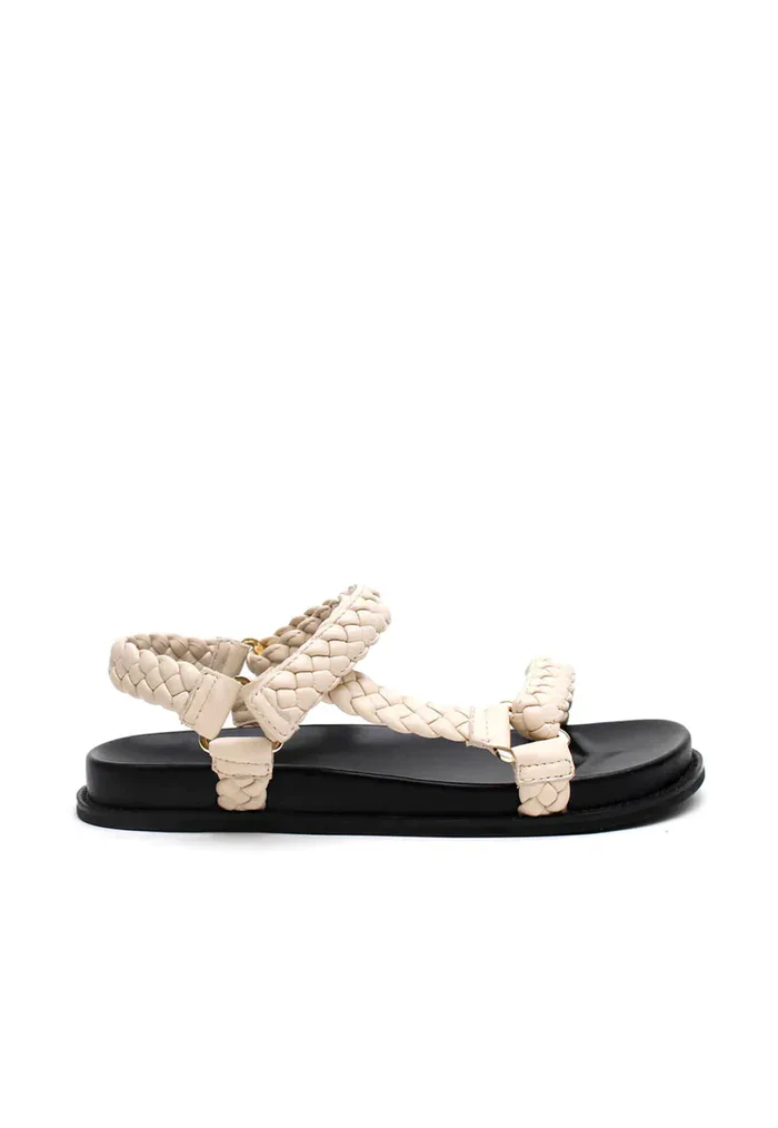 LA TRIBE - ELKE BRAIDED SANDAL (CREAM)
