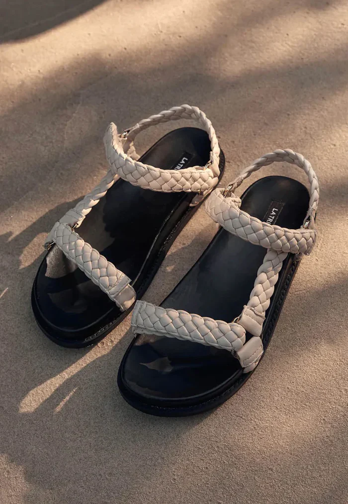 LA TRIBE - ELKE BRAIDED SANDAL (CREAM) - Image 4