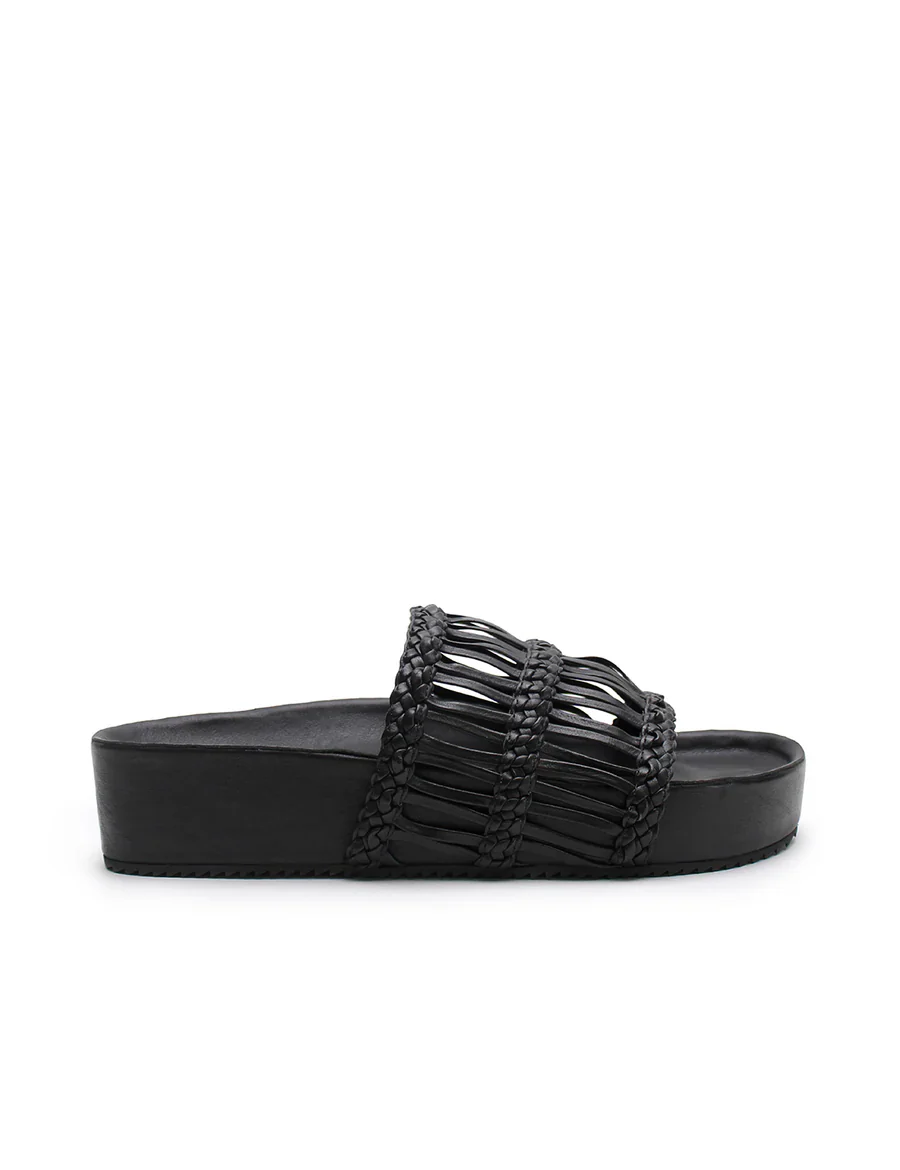 LA TRIBE - LOU PLATFORM SLIDE (BLACK)