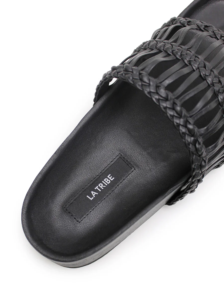 LA TRIBE - LOU PLATFORM SLIDE (BLACK) - Image 3