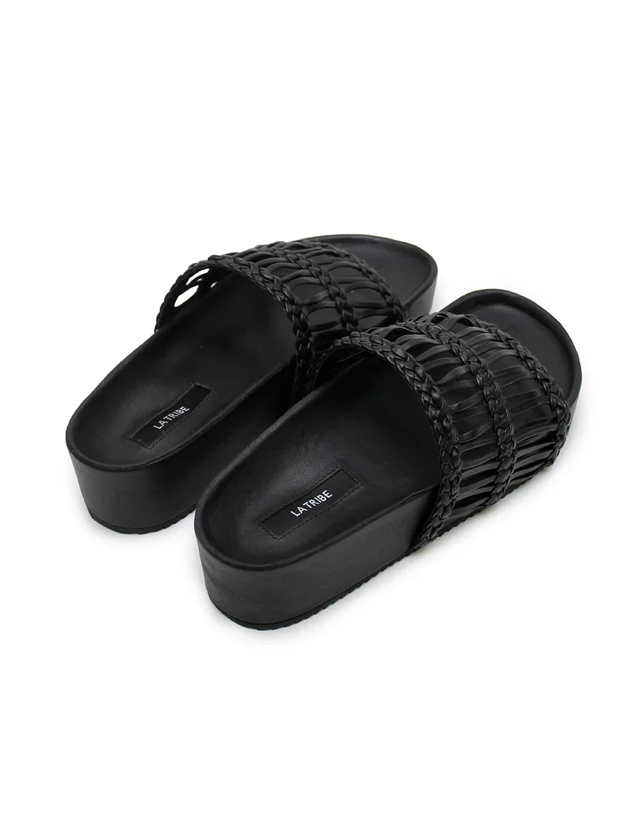 LA TRIBE - LOU PLATFORM SLIDE (BLACK) - Image 6