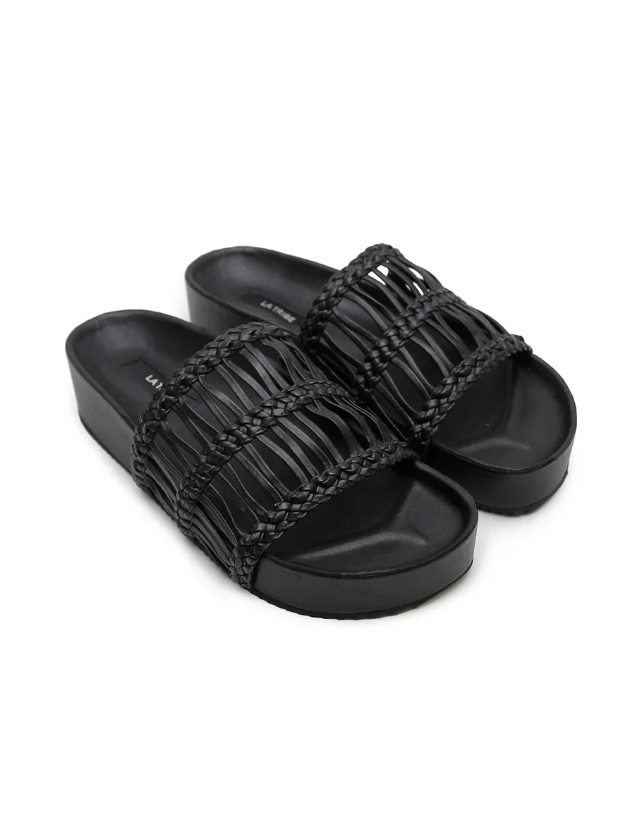 LA TRIBE - LOU PLATFORM SLIDE (BLACK) - Image 8