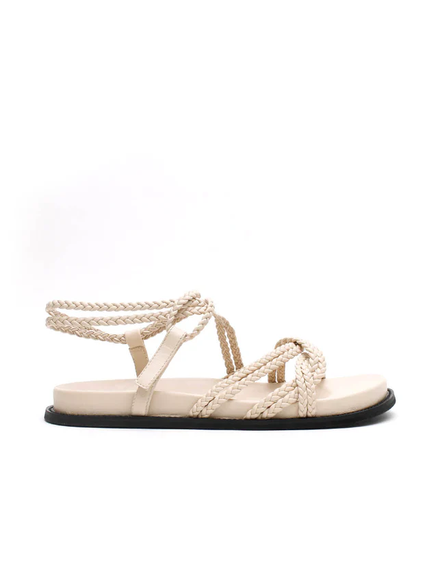 LA TRIBE - Plaited Sandal (Cream)