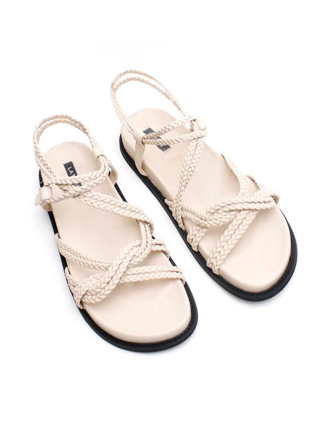 LA TRIBE - Plaited Sandal (Cream) - Image 2