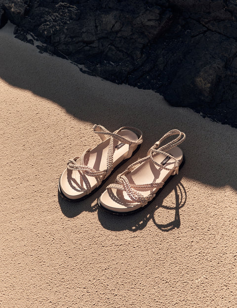 LA TRIBE - Plaited Sandal (Cream) - Image 5