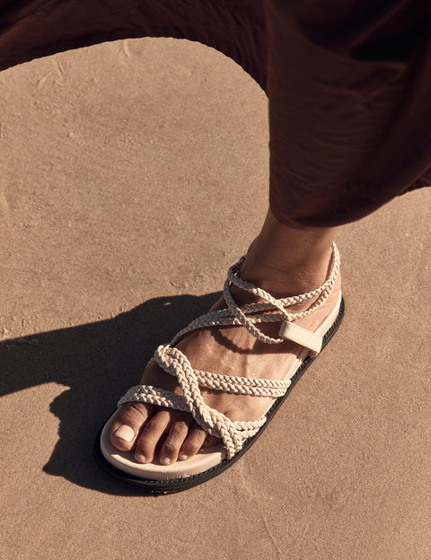 LA TRIBE - Plaited Sandal (Cream) - Image 7