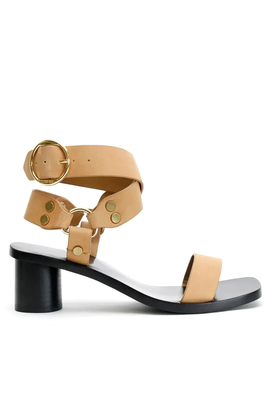 LA TRIBE - STUDDED HEEL (Light Tan)