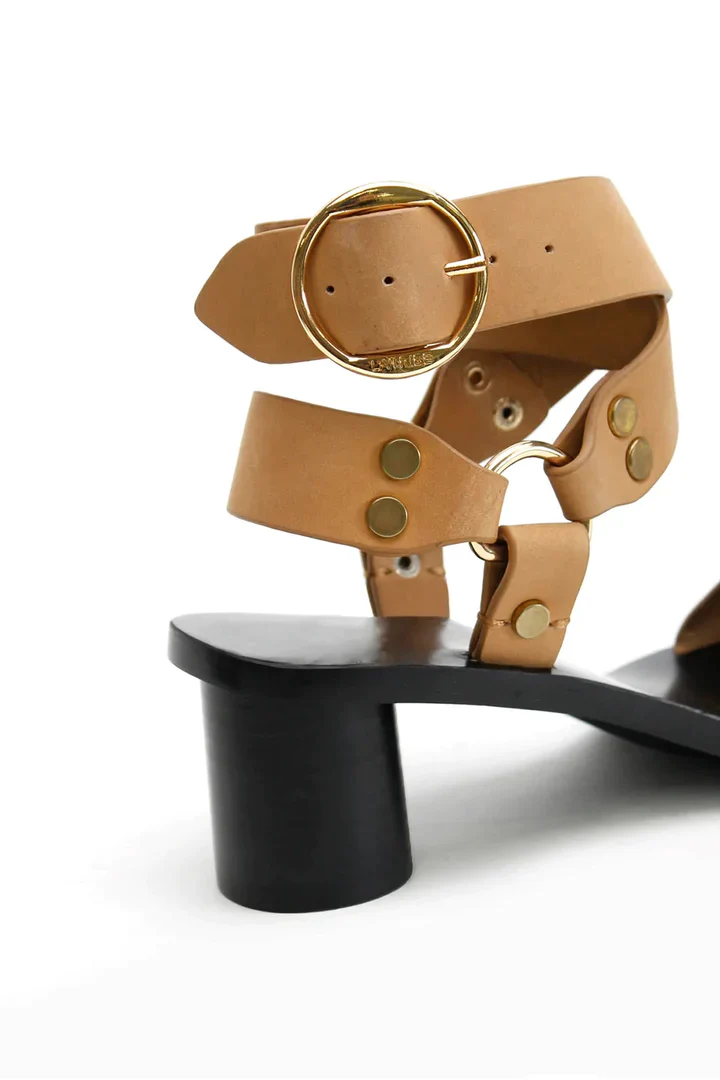 LA TRIBE - STUDDED HEEL (Light Tan) - Image 2