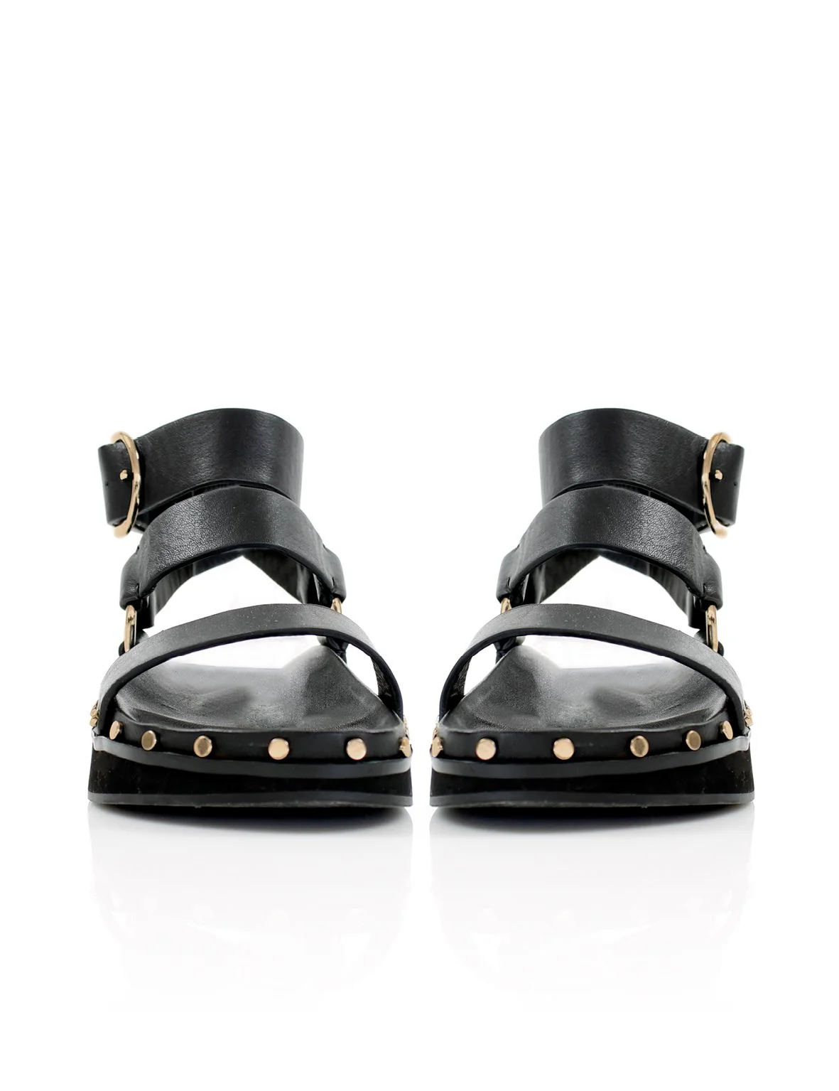 LA TRIBE - Studded Sandal (Black / Gold) - Image 3