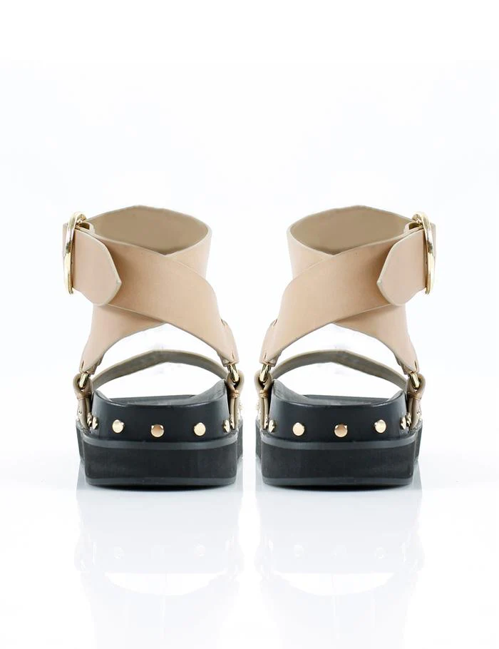 LA TRIBE - Studded Sandal (Nude / Gold) - Image 3