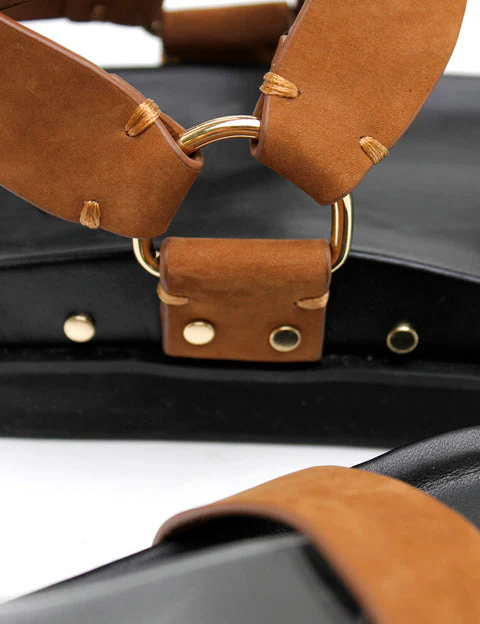 LA TRIBE - Studded Sandal (Tobacco Nubuck / Gold) - Image 5