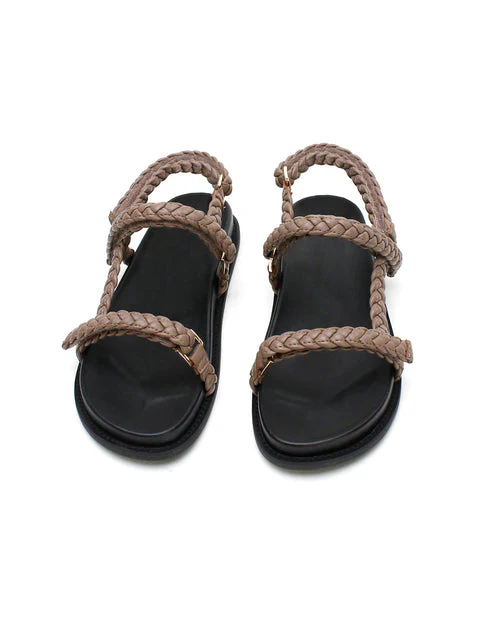 LA TRIBE - Thin Elke Braided Sandal (Mocha) - Image 2
