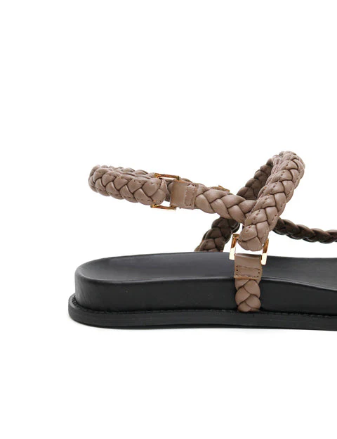 LA TRIBE - Thin Elke Braided Sandal (Mocha) - Image 3