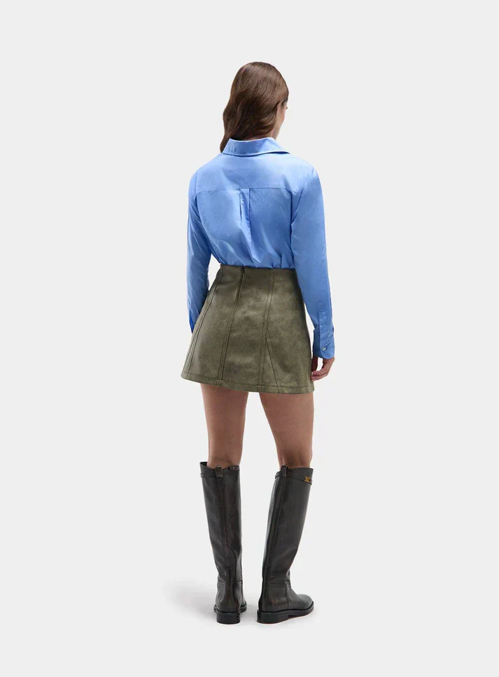 LAAGAM - JUDY KHAKI SHORT SKIRT (KHAKI) - Image 3