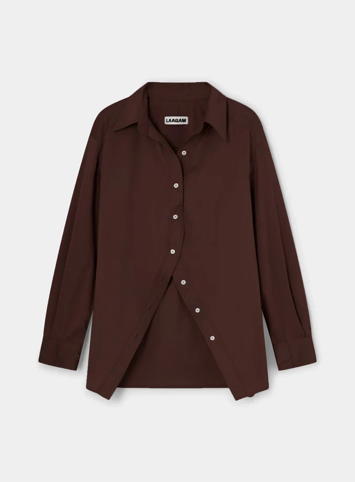 LAAGAM - NO BOYFRIEND SHIRT (BROWN) - Image 6