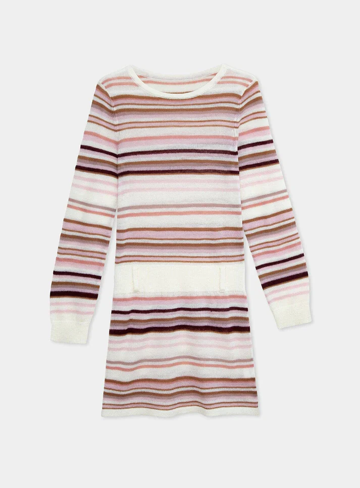 LAAGAM - ONIRA ECRU STRIPED SHORT DRESS (ECRU) - Image 5