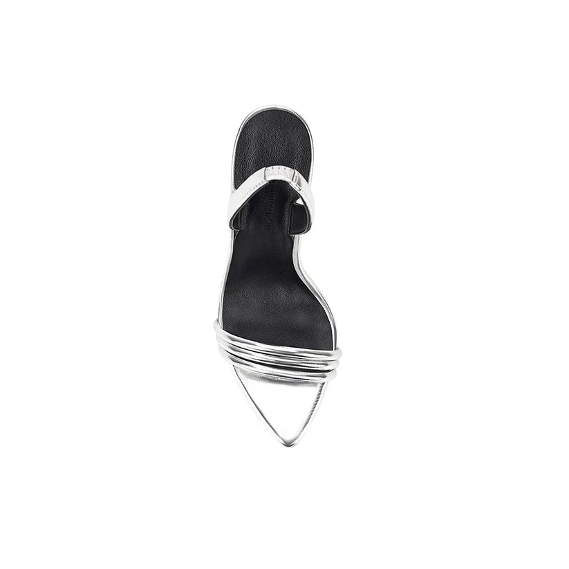 LANA WILKINSON - CAMILLE SANDAL (SILVER METALLIC LEATHER) - Image 4