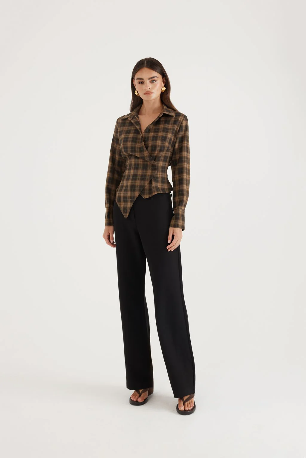 MADISON THE LABEL - MILLIE SHIRT (CHECK) - Image 4