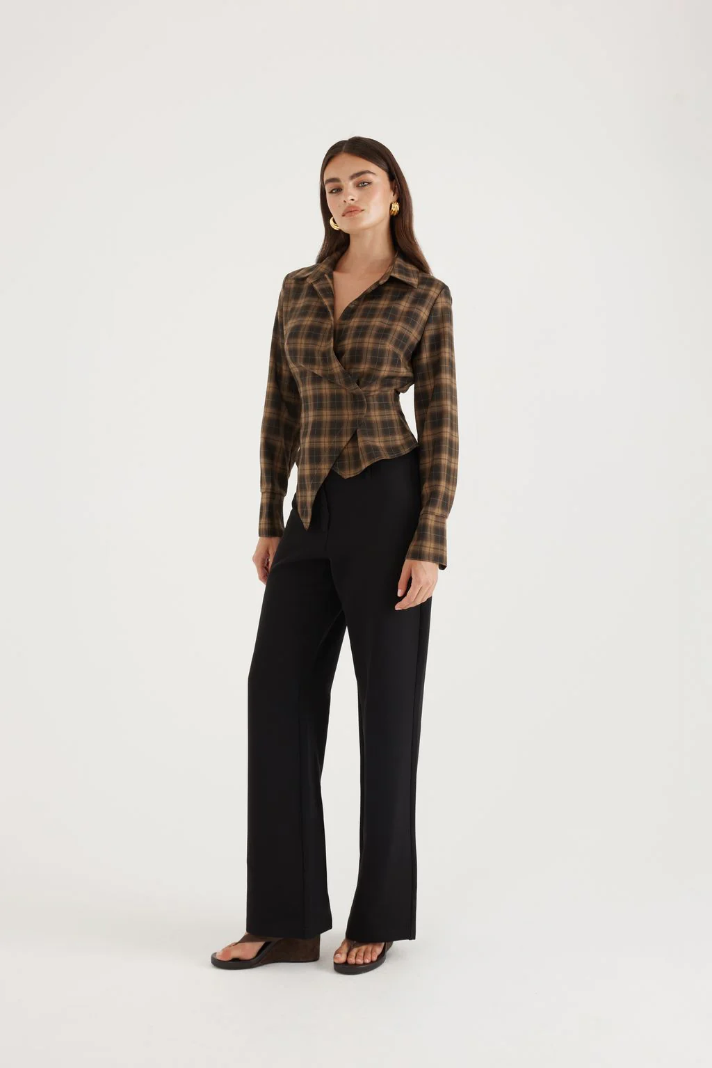 MADISON THE LABEL - MILLIE SHIRT (CHECK) - Image 5