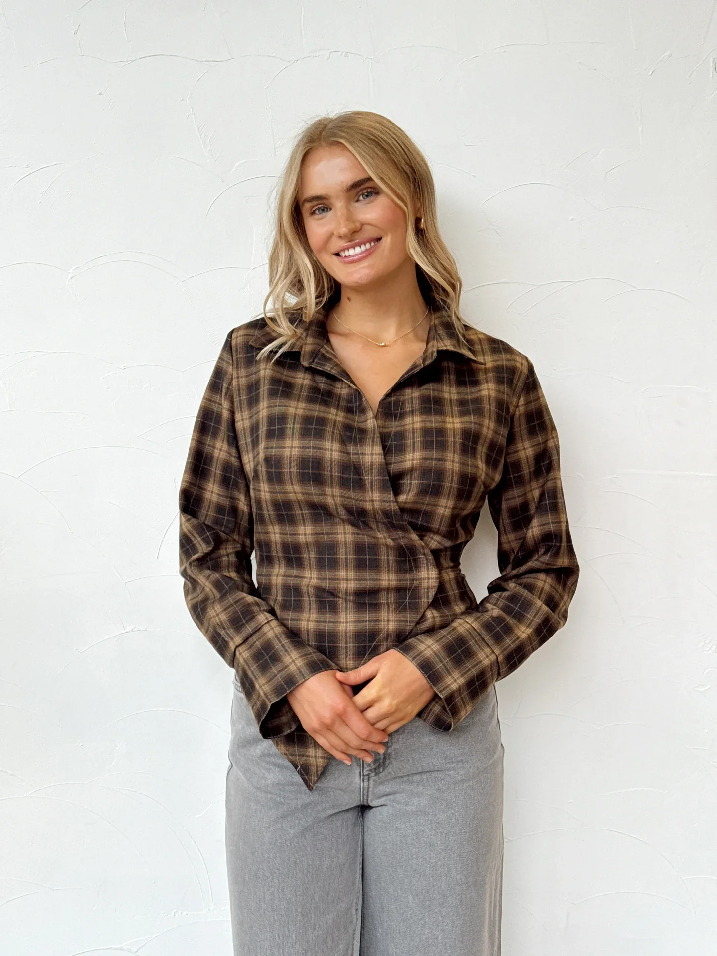 MADISON THE LABEL - MILLIE SHIRT (CHECK) - Image 6
