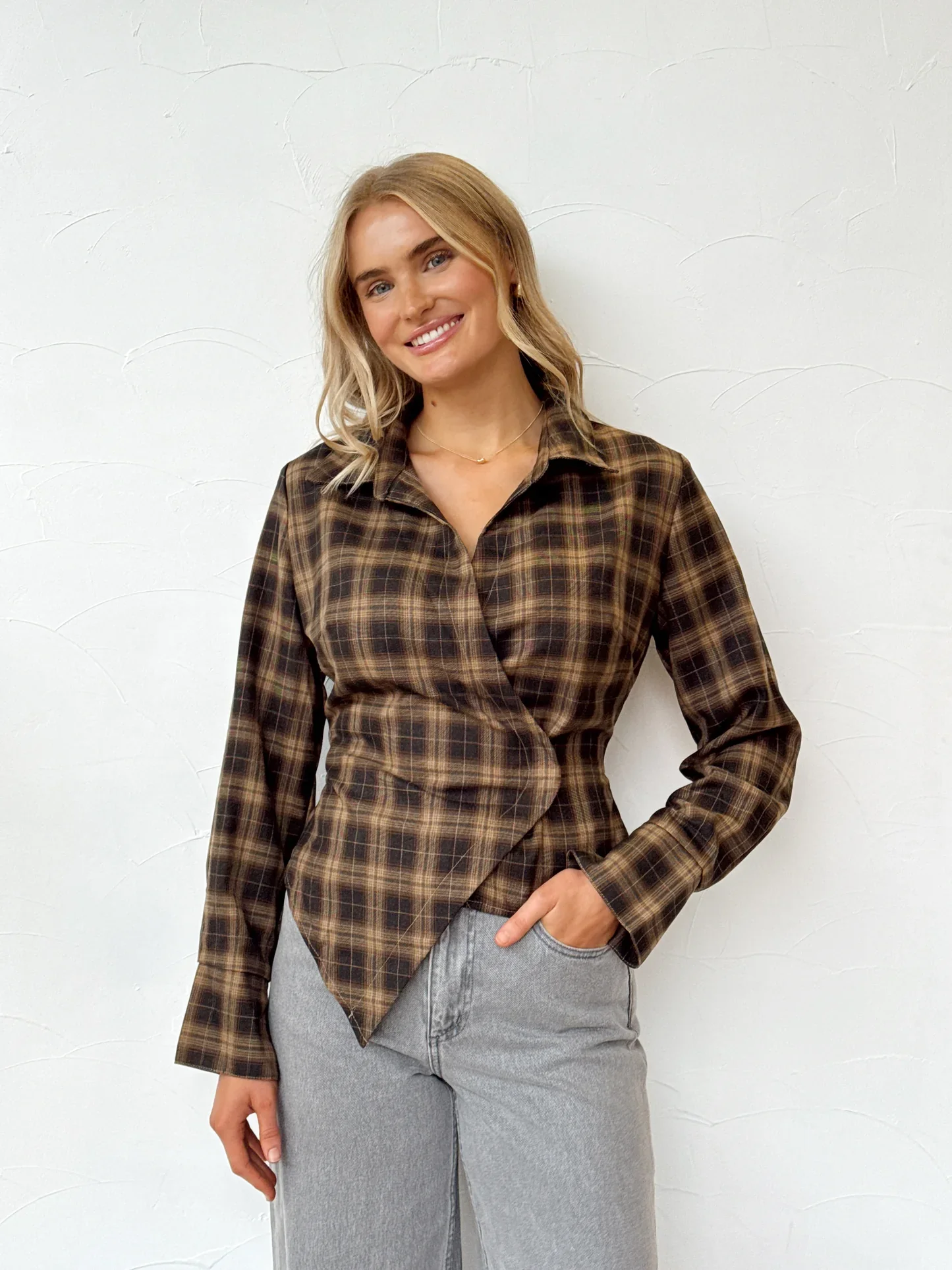 MADISON THE LABEL - MILLIE SHIRT (CHECK) - Image 8