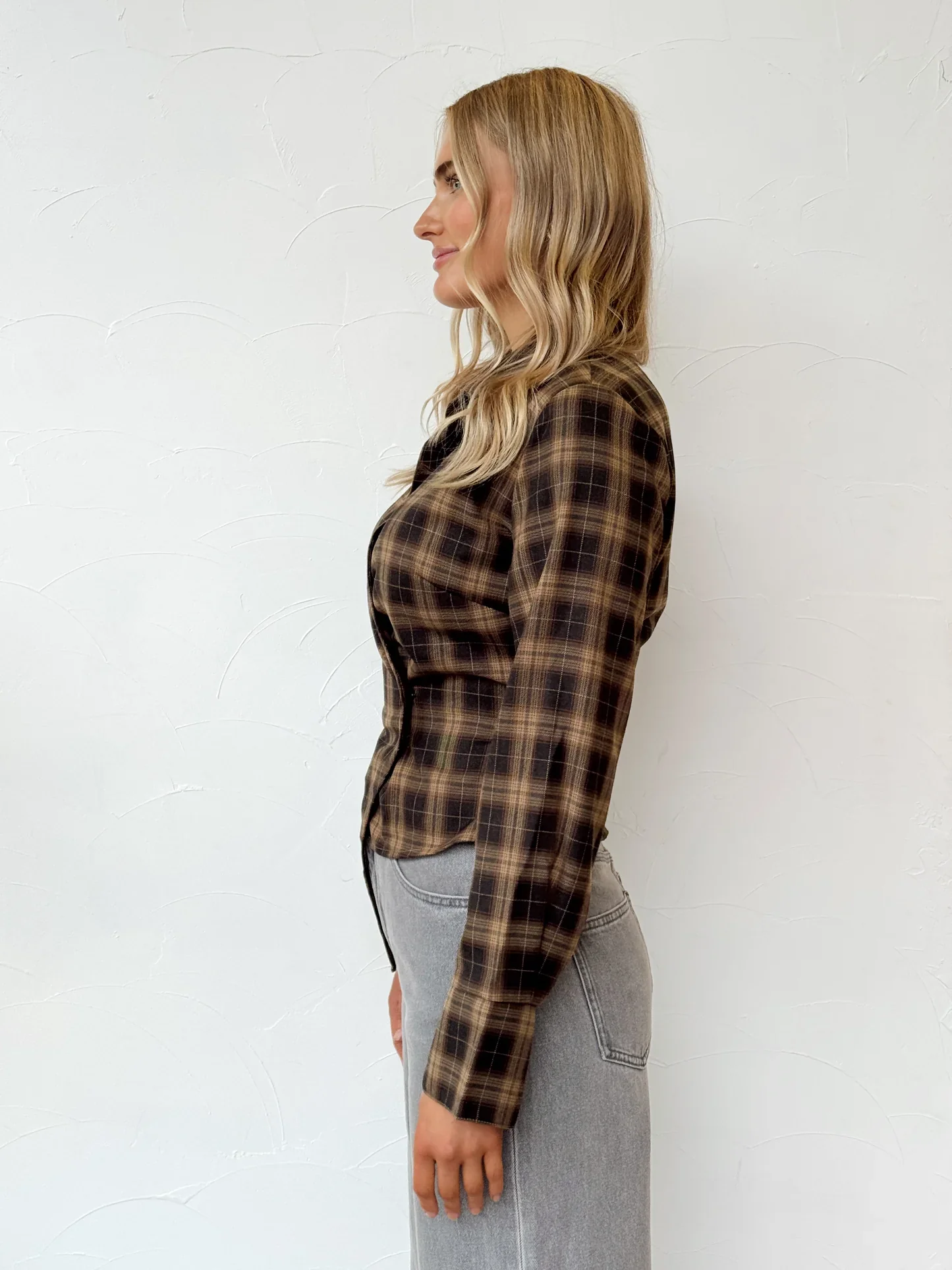 MADISON THE LABEL - MILLIE SHIRT (CHECK) - Image 9