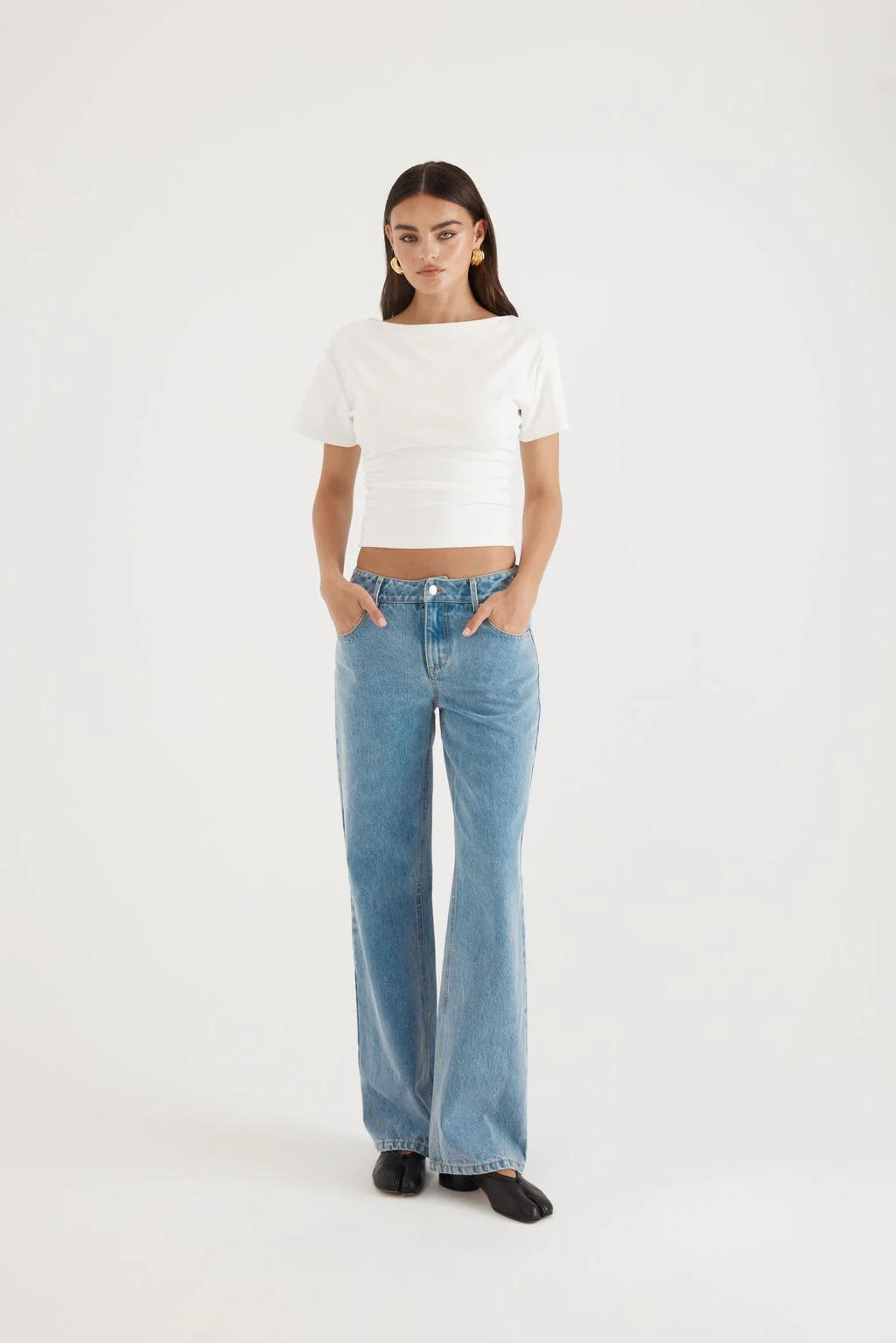 MADISON THE LABEL - OXFORD TOP (WHITE) - Image 3