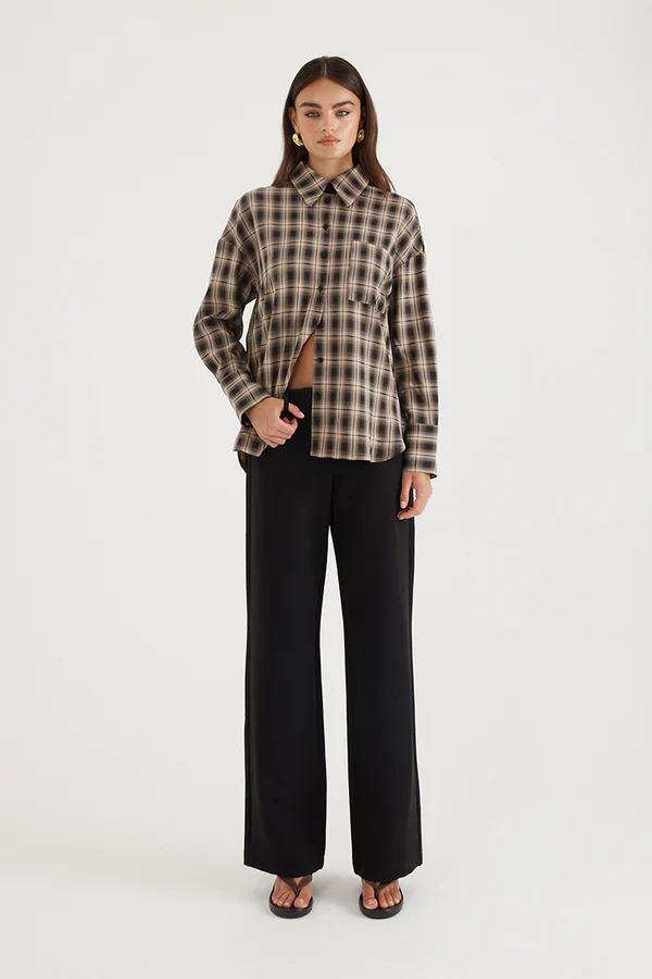MADISON THE LABEL - WILLA SHIRT (CHECK) - Image 4