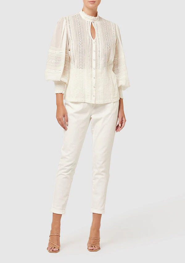 MINISTRY OF STYLE - Mystical Embroidery Blouse (Ivory) - Image 6