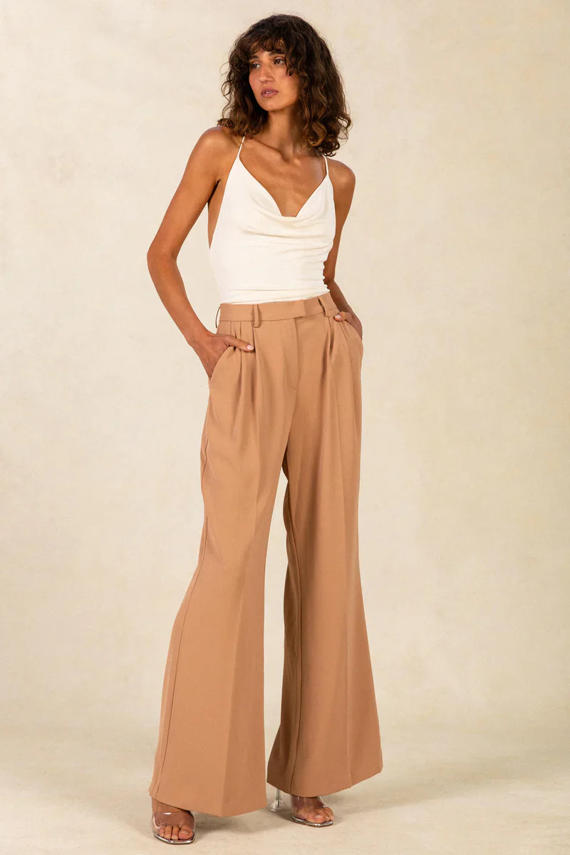 MISHA - Anastasia Slinky Jersey Top (Warm Ivory) - Image 3