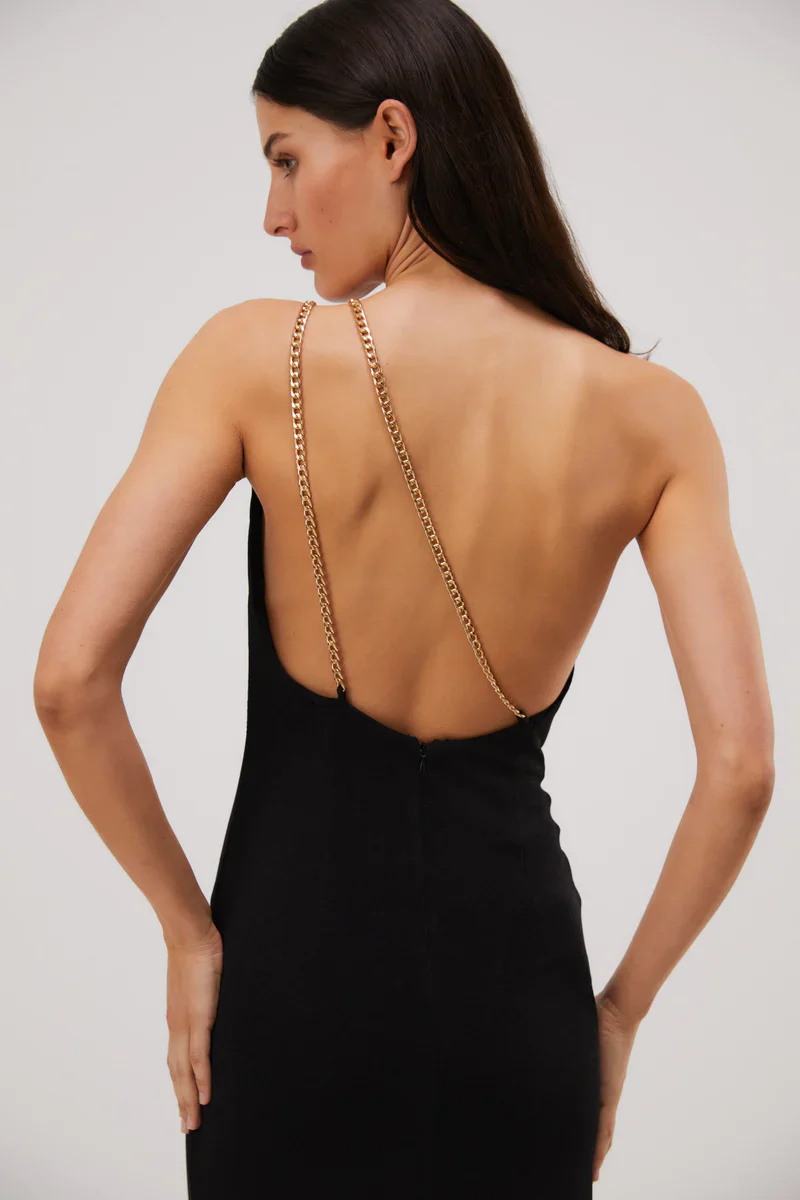 MISHA - Ashanti Slinky Jersey Dress (Black) - Image 2