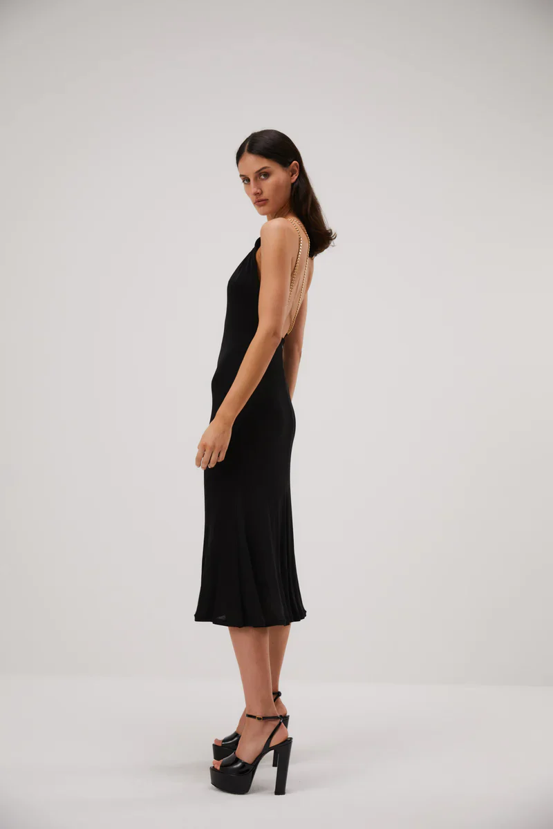 MISHA - Ashanti Slinky Jersey Dress (Black) - Image 4