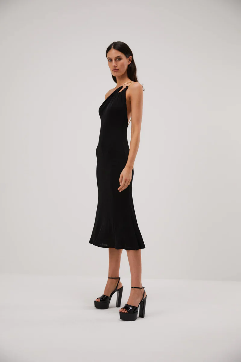 MISHA - Ashanti Slinky Jersey Dress (Black) - Image 6