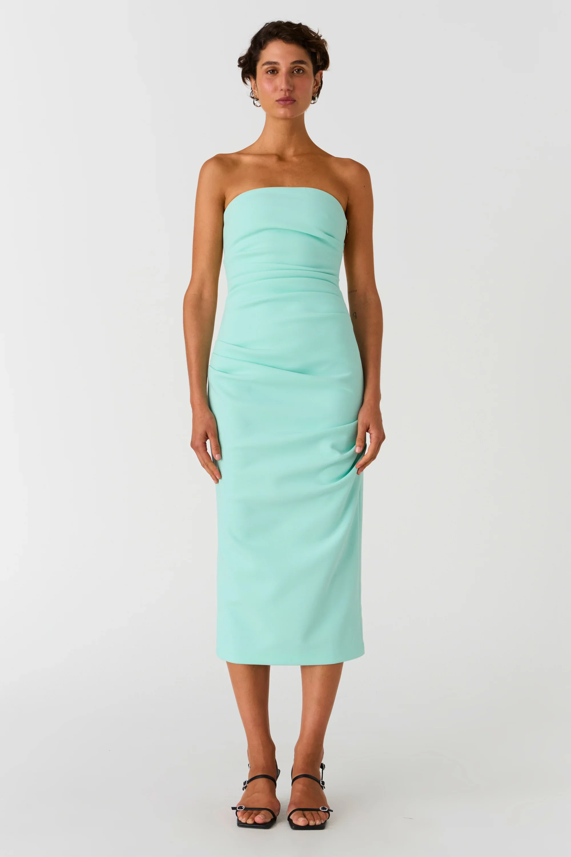 MISHA CALANDRA DRESS - AQUA SPRAY