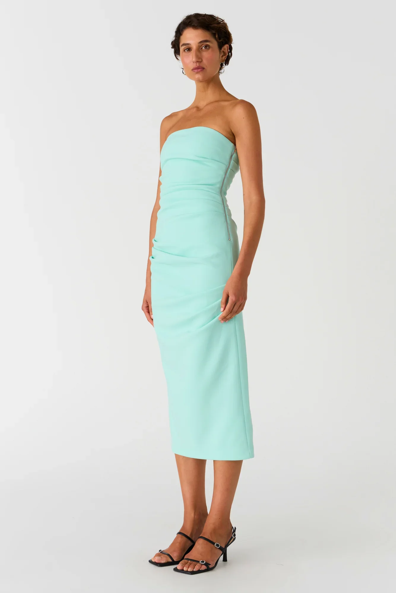 MISHA CALANDRA DRESS - AQUA SPRAY - Image 3