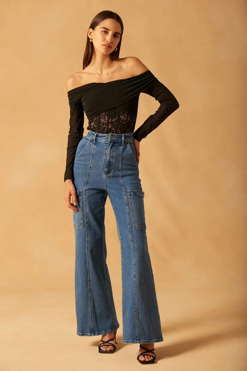 MISHA - Doran Denim Jeans (Vintage Wash Blue) - Image 4
