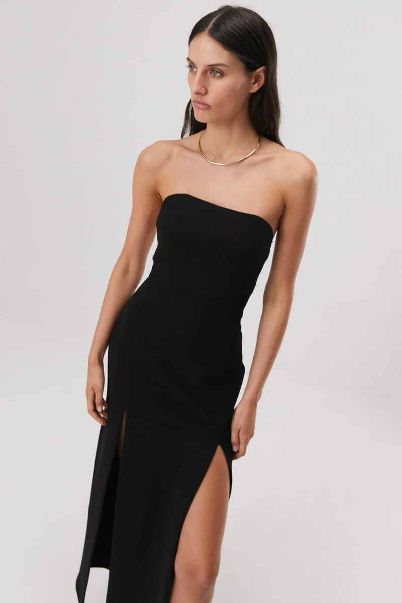 MISHA - ENSLEY STRAPLESS GOWN (BLACK) - Image 4