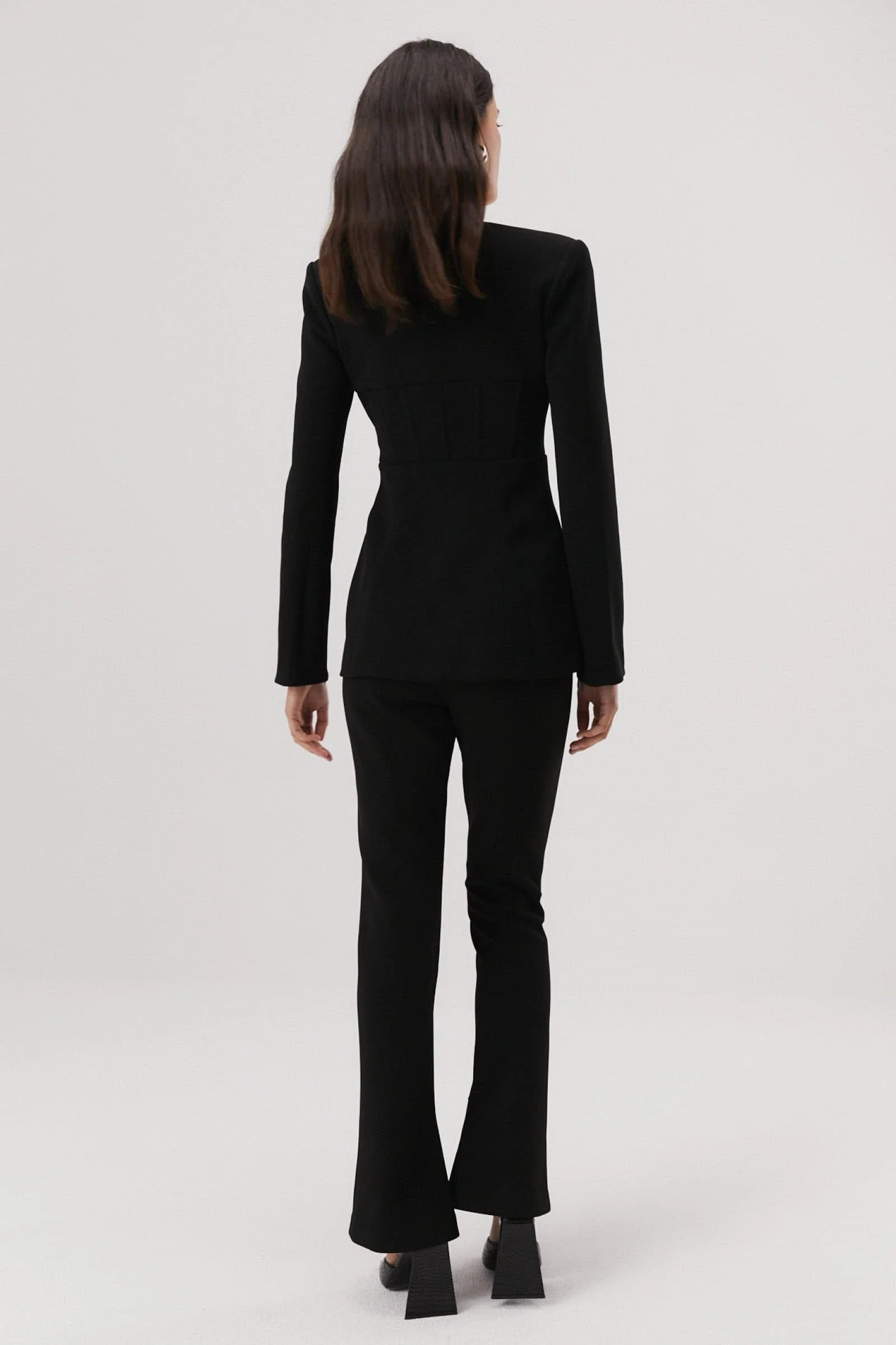 MISHA - KILEY SPLIT DETAIL PANT (BLACK) - Image 4