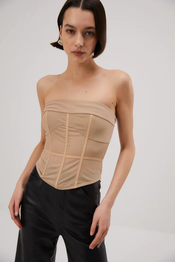 MISHA - Rumi Mesh Bustier (Nude) - Image 2