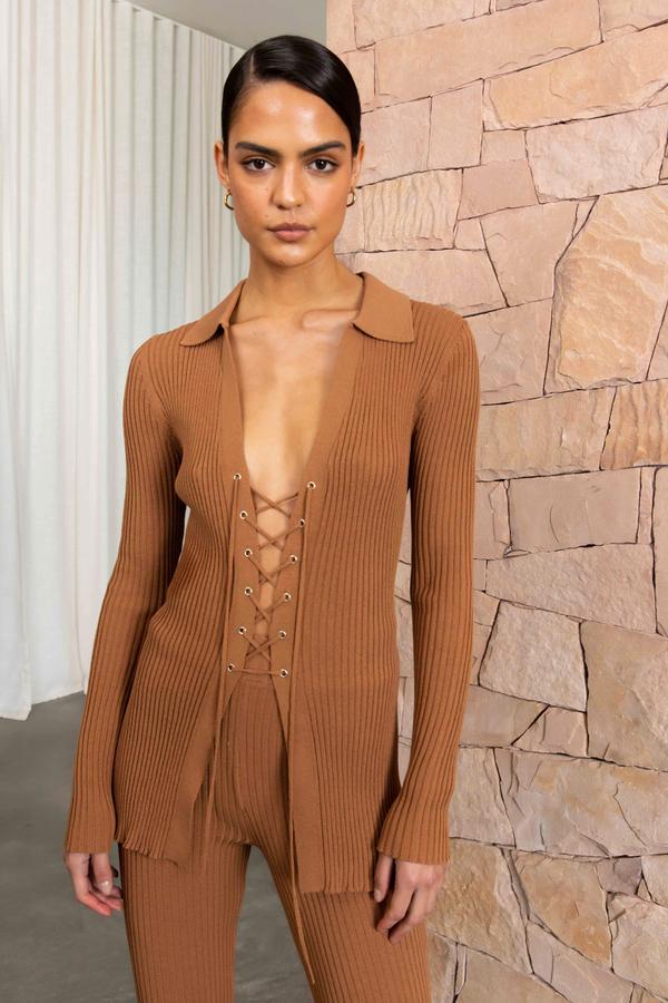MISHA - Rosie Knit Top (Tawny Birch) - Image 3