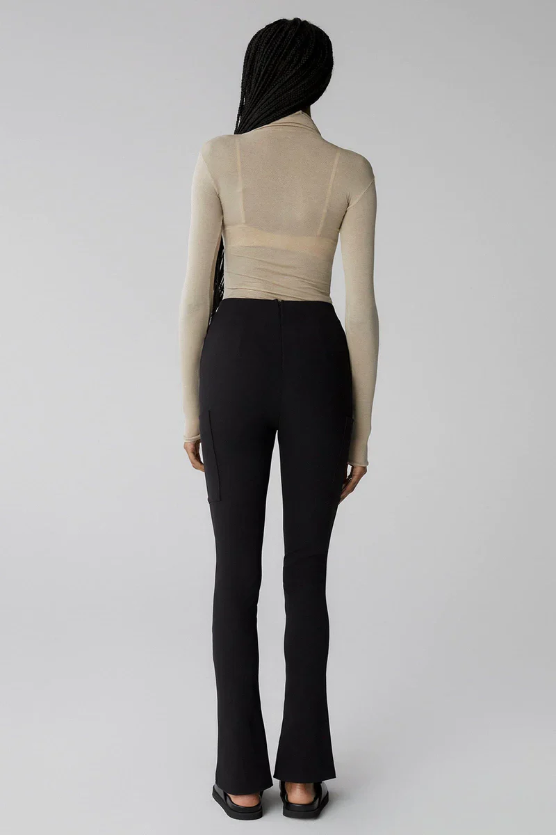MISHA URBAN - BLAZE RIBBED PONTE PANT (Black) - Image 3