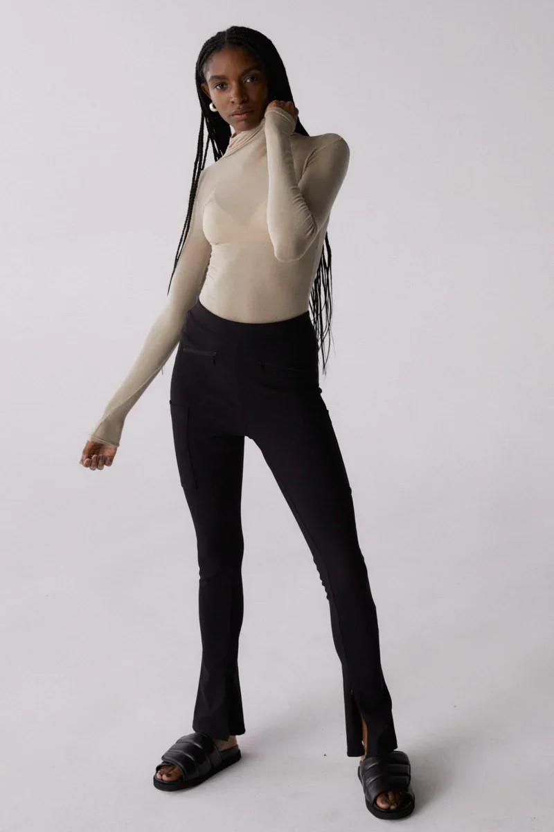 MISHA URBAN - BLAZE RIBBED PONTE PANT (Black) - Image 4