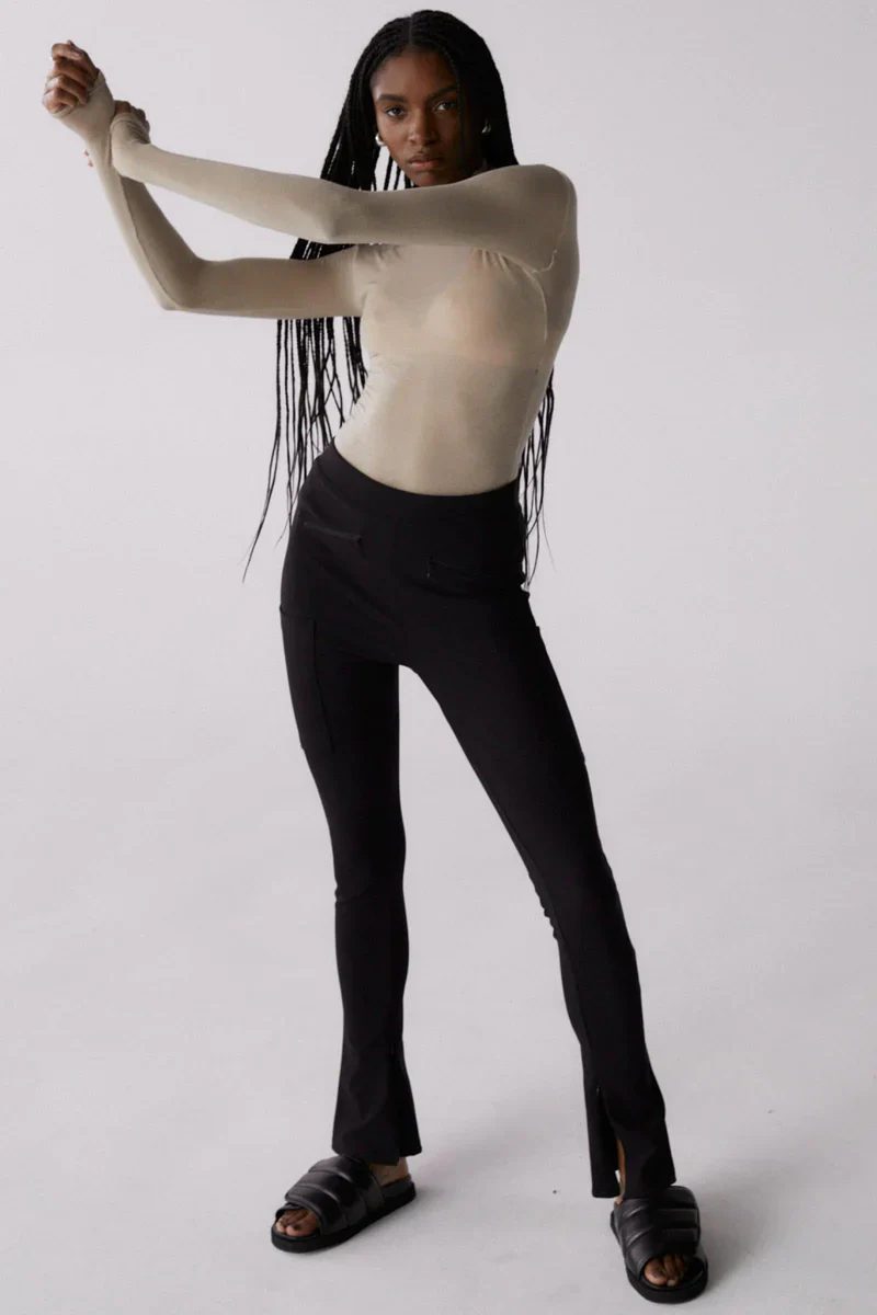 MISHA URBAN - BLAZE RIBBED PONTE PANT (Black) - Image 5