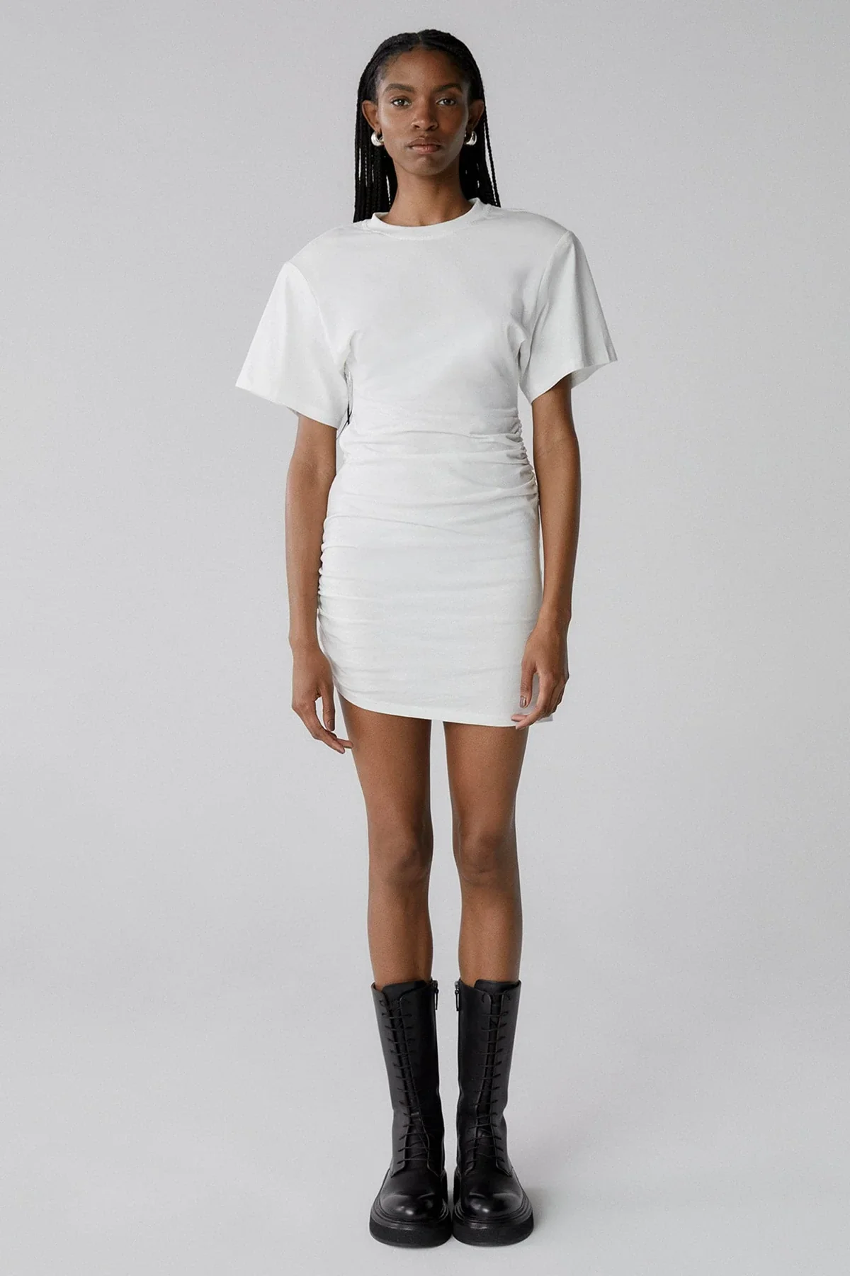 MISHA URBAN - BRENNA T-SHIRT MINI DRESS (Ivory) - Image 3