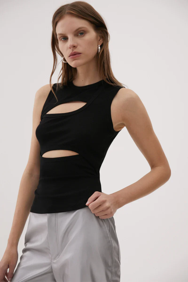 MISHA URBAN - BRIGHTON TANK (BLACK) - Image 2