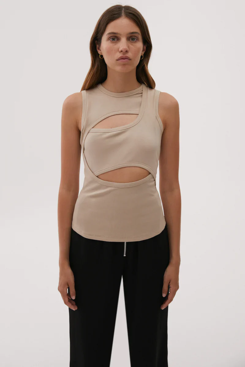 MISHA URBAN - BRIGHTON TANK (LATTE BEIGE) - Image 2