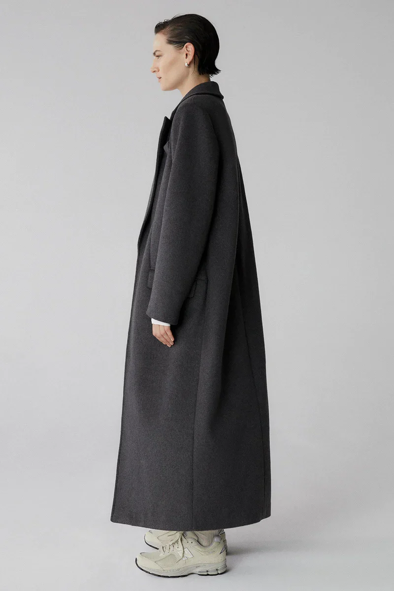 MISHA URBAN - DABNEY OVERSIZED COAT (Charcoal) - Image 4