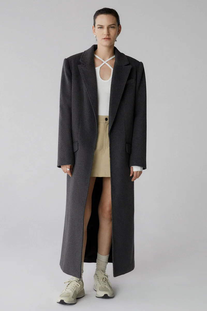 MISHA URBAN - DABNEY OVERSIZED COAT (Charcoal) - Image 6