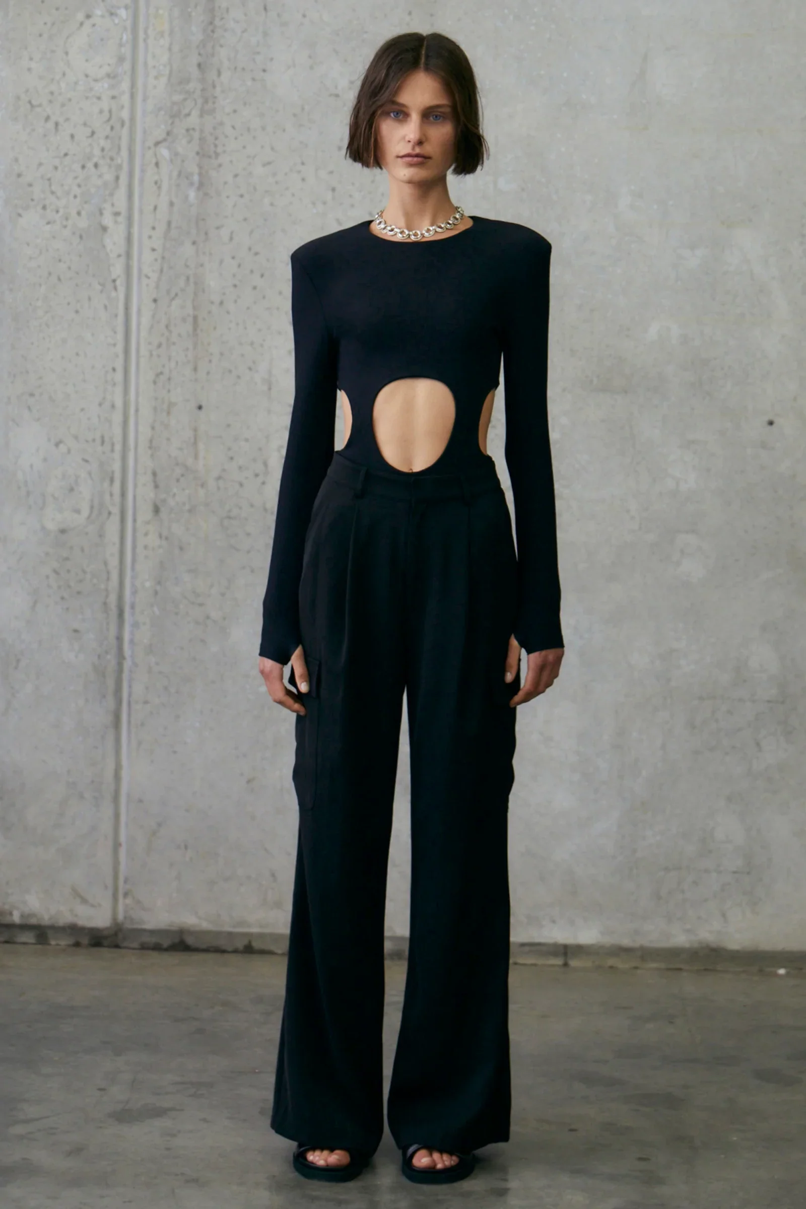 MISHA URBAN - EDWINA TWILL PANT (Black) - Image 2